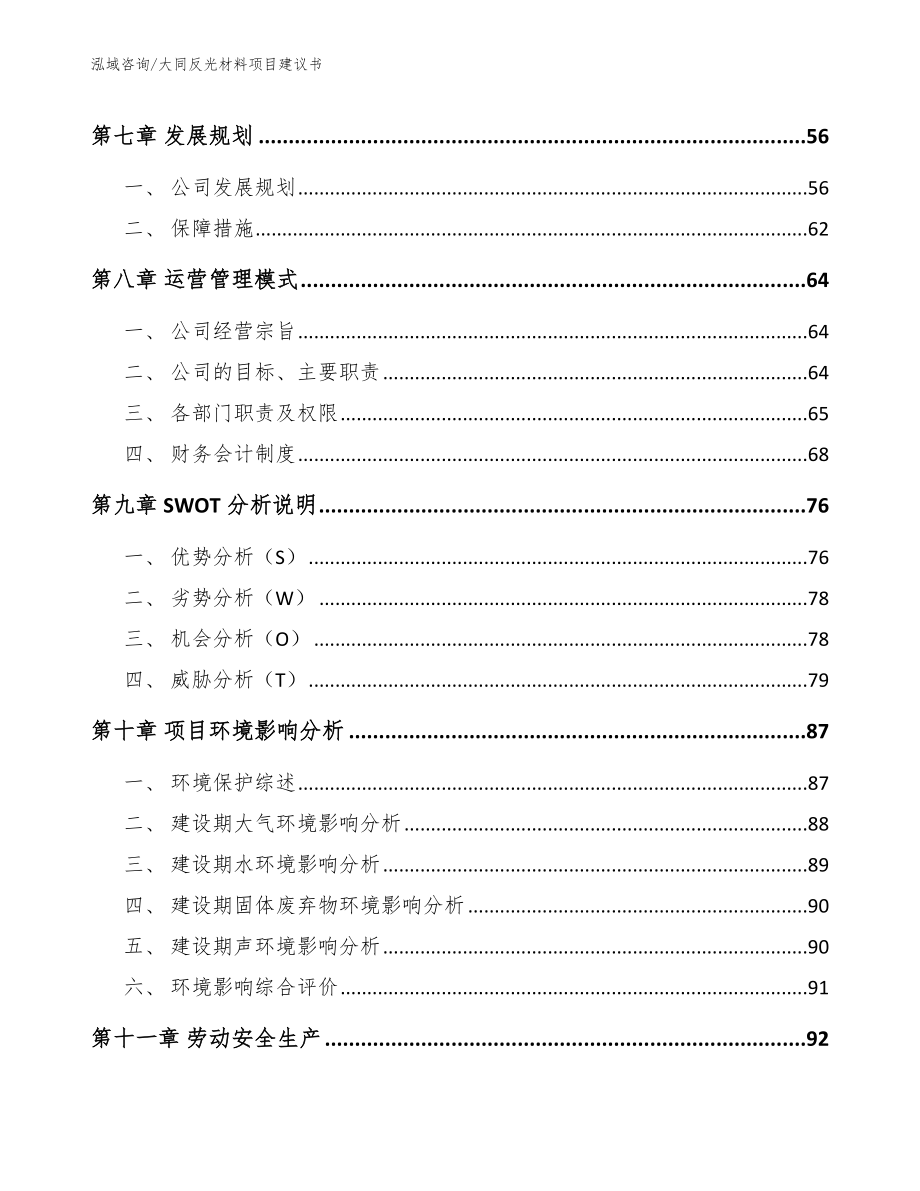 大同反光材料项目建议书（模板参考）_第3页