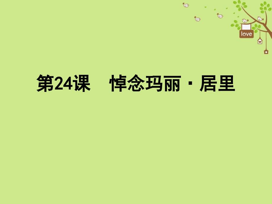 八年级语文下册 第六单元 24 悼念玛丽&amp;#8226;居里课件 苏教版_第1页