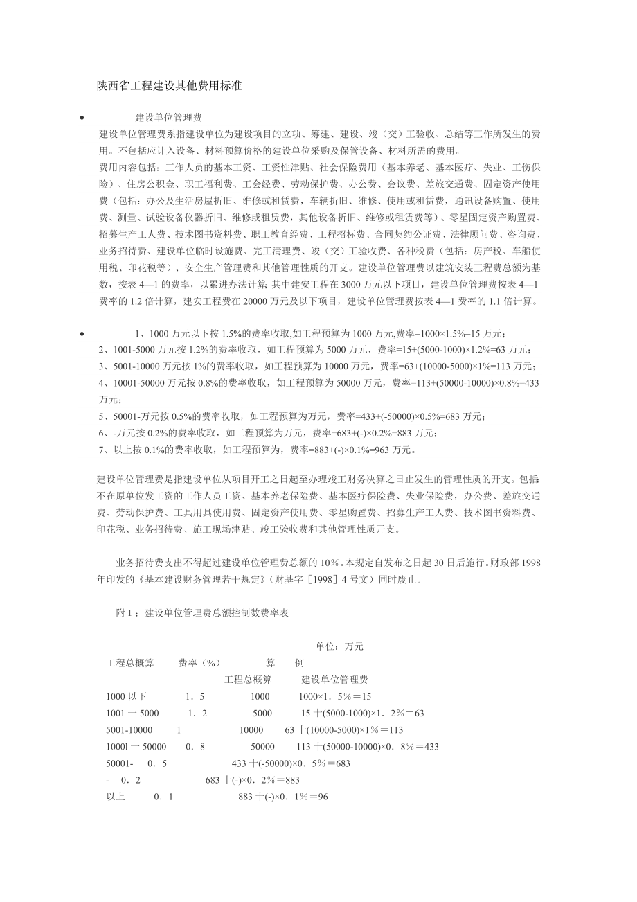 陕西省工程建设其他费用标准_第1页