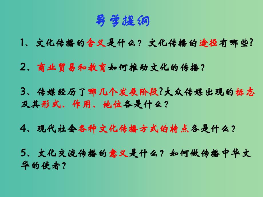 高中政治 2.3.2 文化在交流中传播课件 新人教版必修3.ppt_第1页