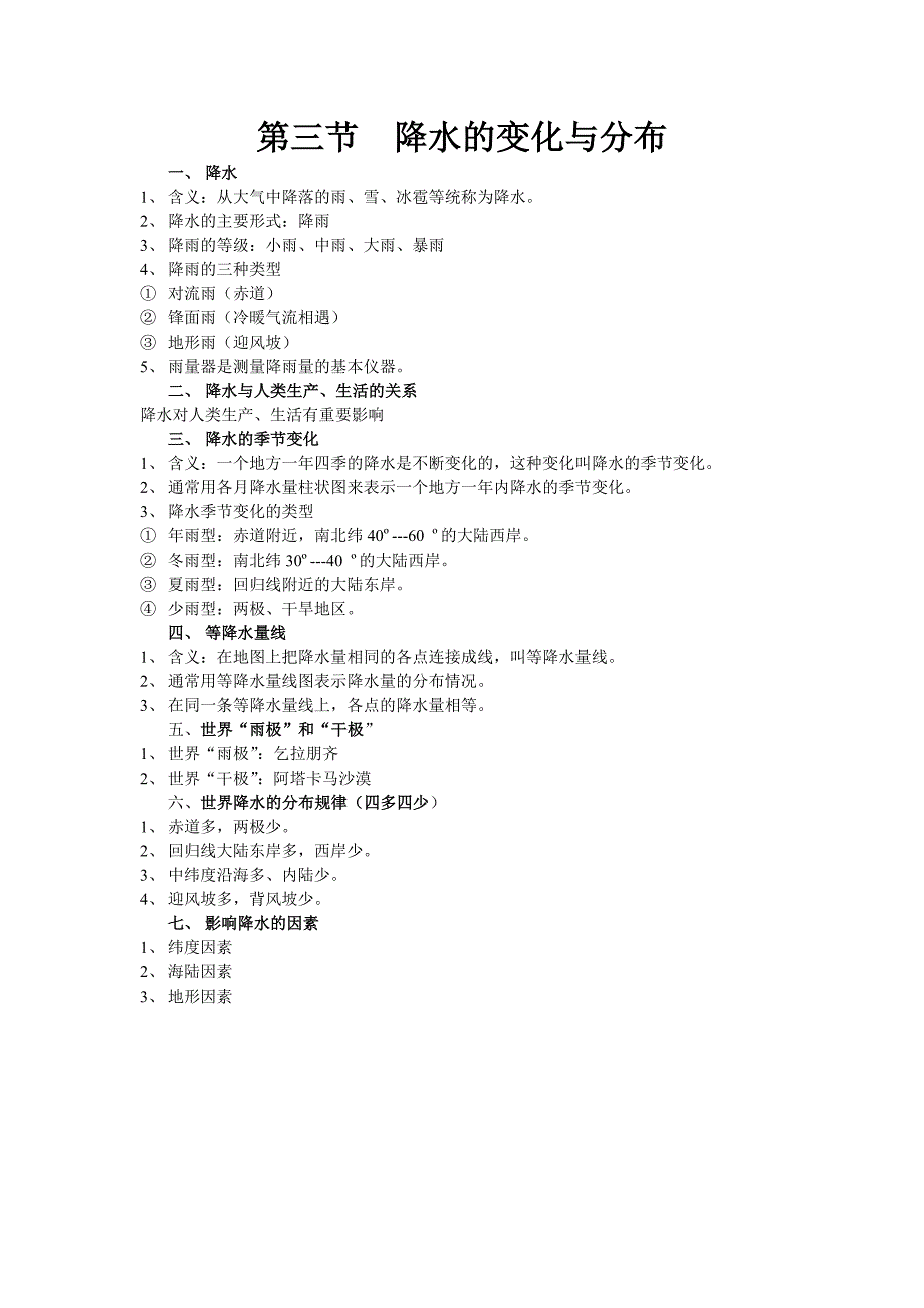 降水的变化与分布_第1页