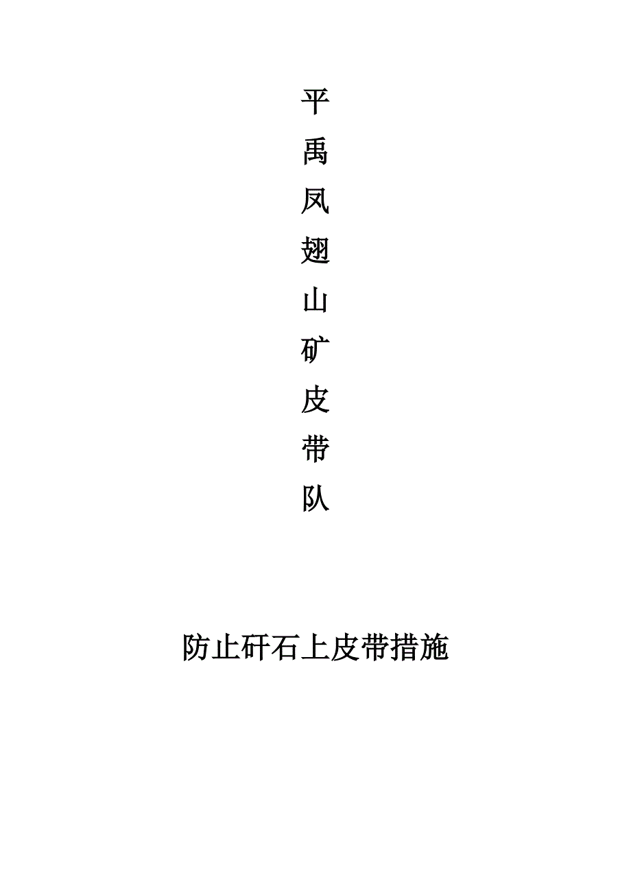 防止矸石上皮带措施.doc_第1页