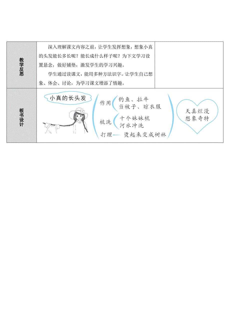 《小真的长头发》教学设计[213]_第4页