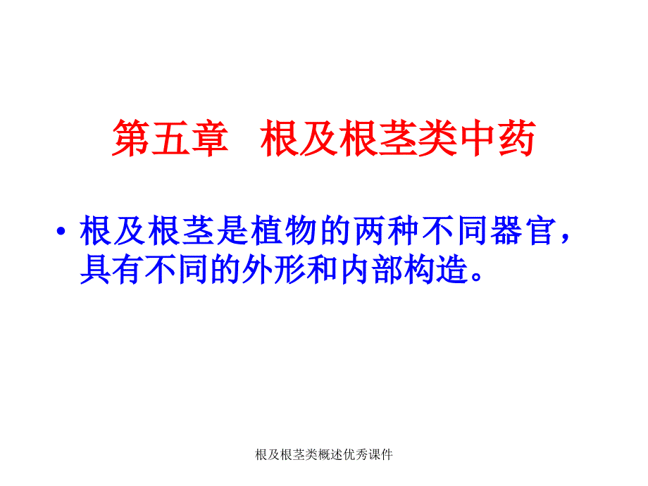 根及根茎类概述优秀课件_第1页