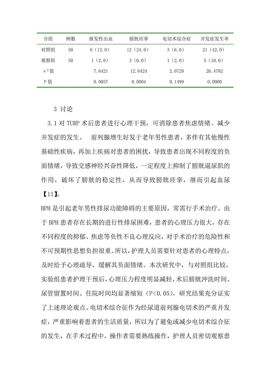 电大论文-护理干预对前列腺电切治疗术后并发症的影响.doc_第5页