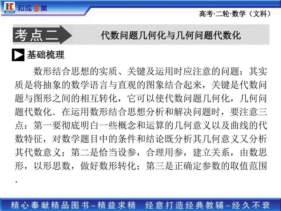 高考二轮复习文科数学专题八 2第二讲　数形结合思想_第5页