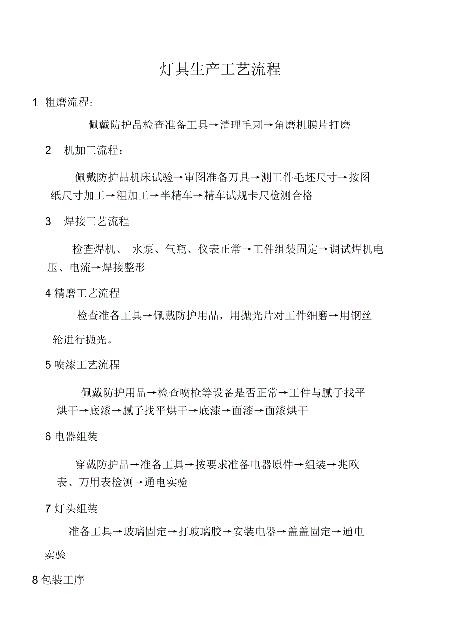 灯具生产工艺流程_第1页