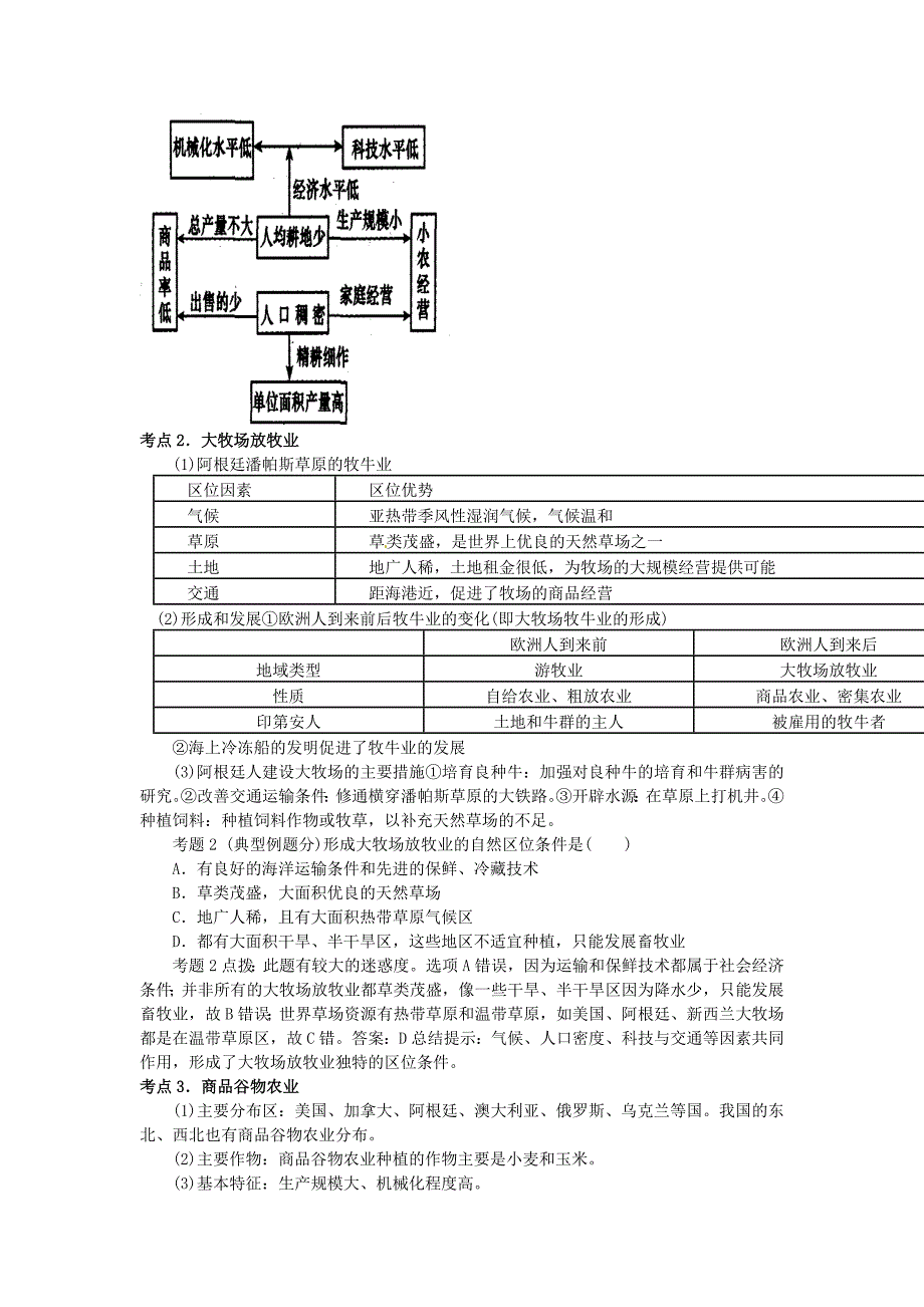 高考地理 第二部分人文地理 第5单元 第16讲 世界主要农业地域类型知识点精析精练与高考题预测 人教大纲版_第3页
