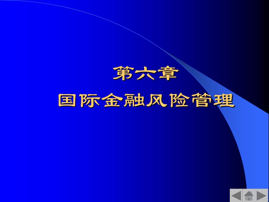 第6章国际金融风险管理_第1页