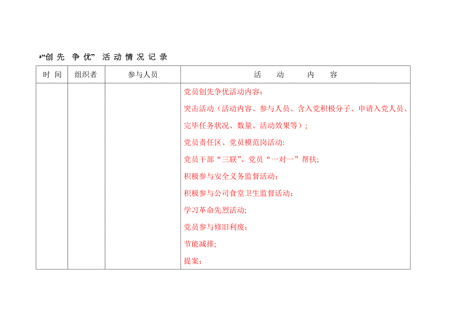 创先争优活动记录模板(填)_第1页