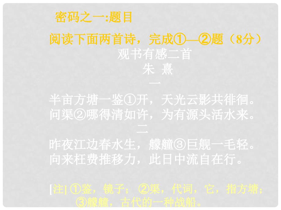 河北省涿鹿中学11—12高三语文《读懂诗歌密码》课件_第3页