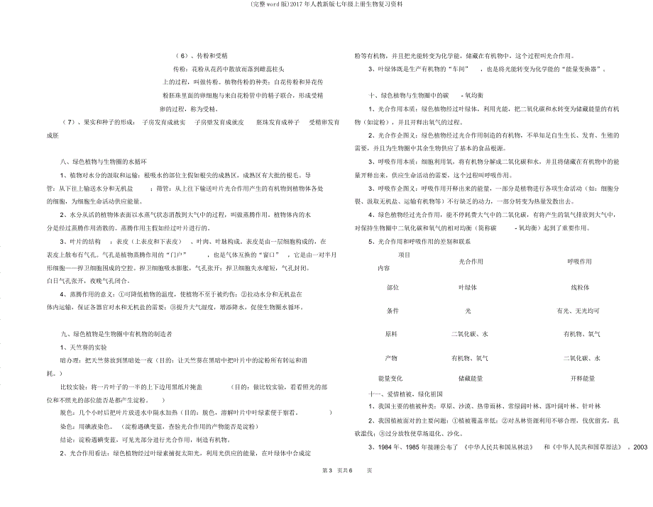 人教新七年级上册生物复习资料.doc_第3页