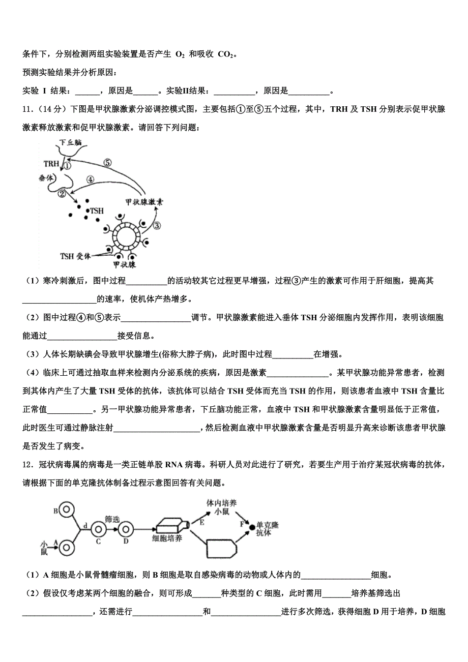 2022学年黑龙江省大庆十中高考仿真模拟生物试卷((含答案解析)).doc_第4页