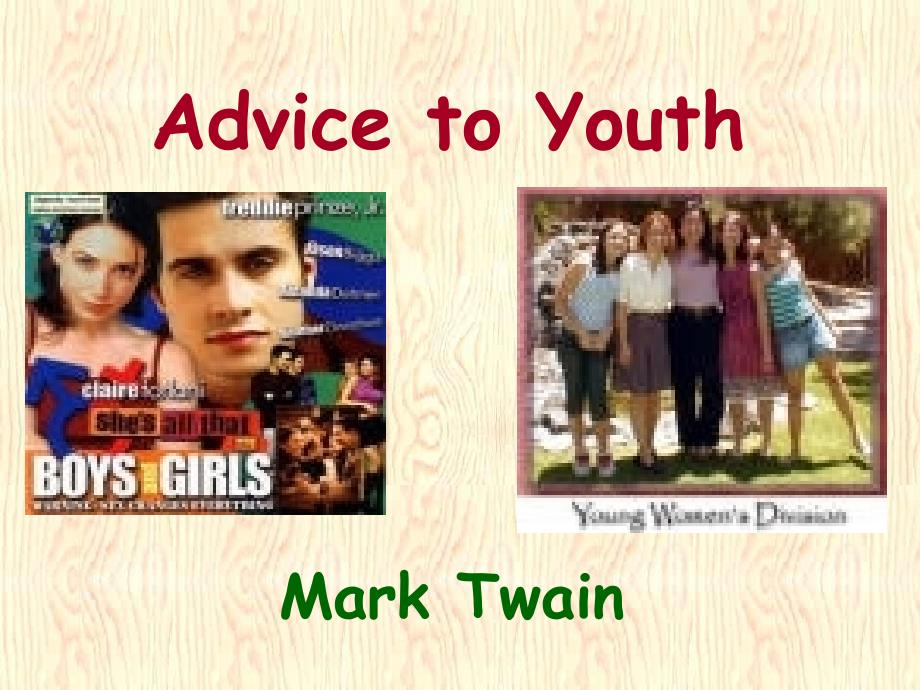 Advice to Youth_第1页