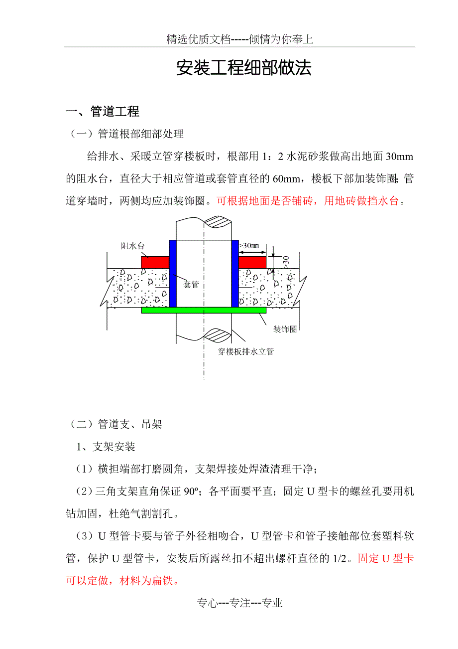 安装工程细部处理做法_第1页