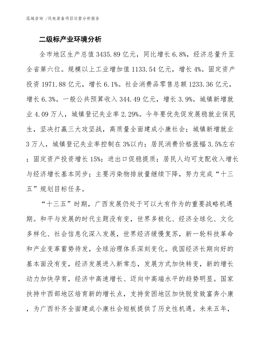 风电装备项目运营分析报告_第3页