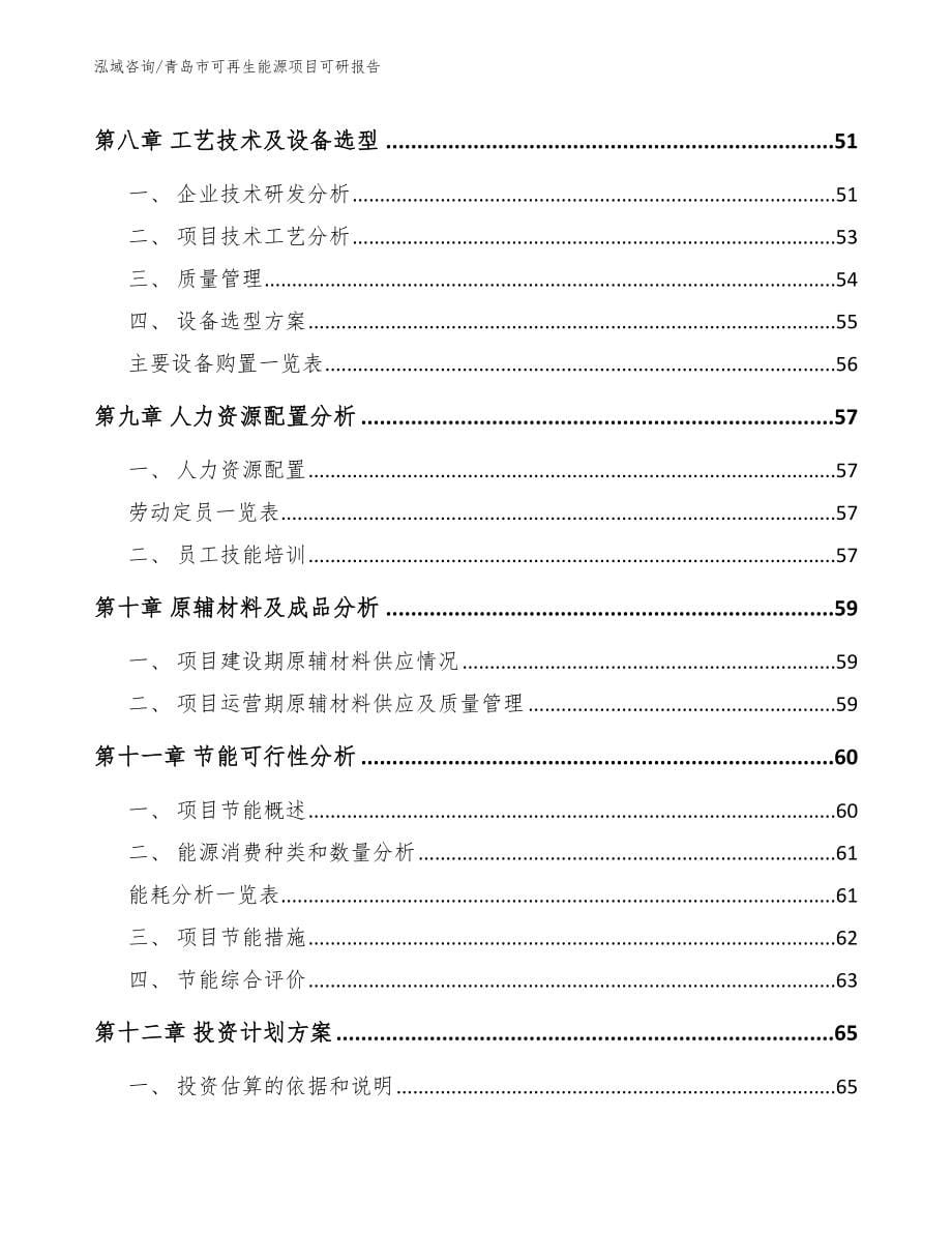 青岛市可再生能源项目可研报告参考模板_第5页