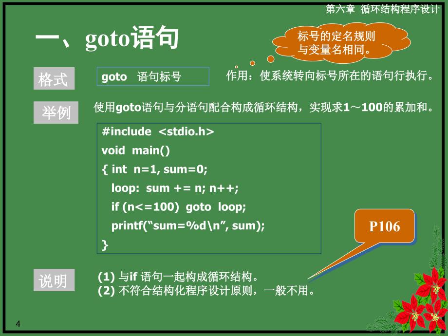 C语言 CH6循环结构_第4页