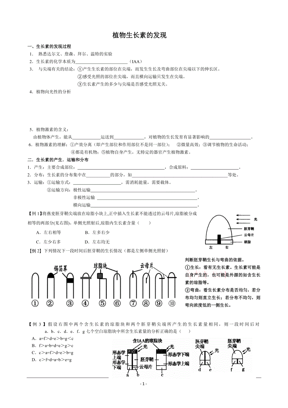 植物生长素的发现(xw2).doc_第1页