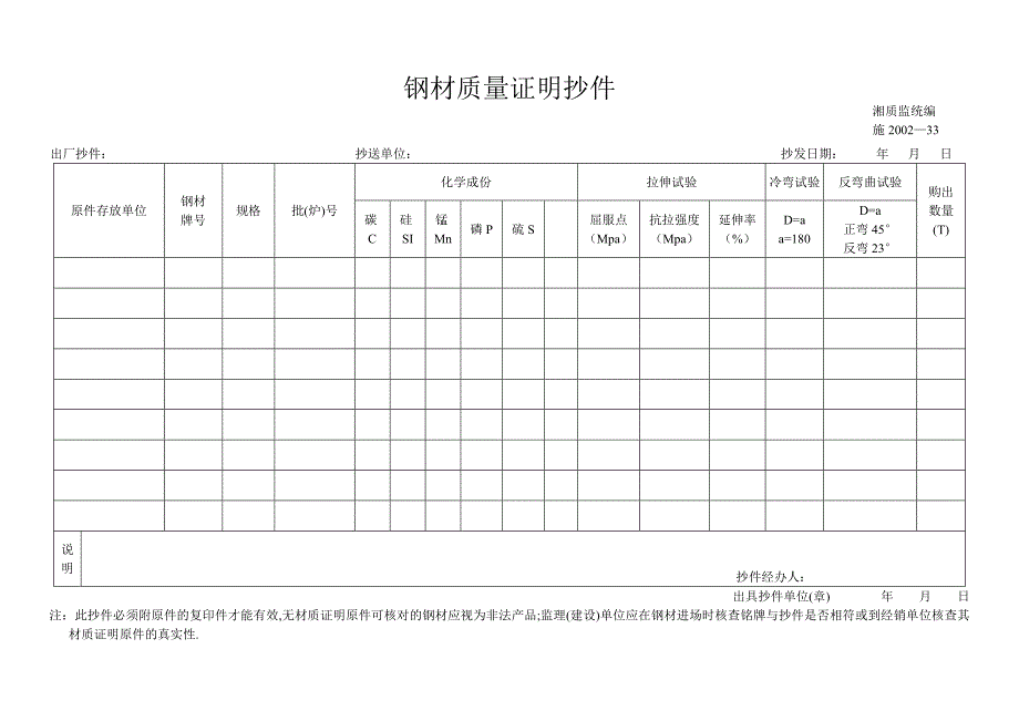 钢材质量证明抄件_第1页