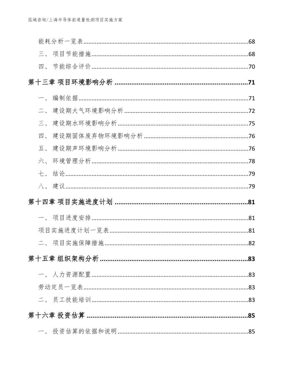 上海半导体前道量检测项目实施方案（范文模板）_第5页