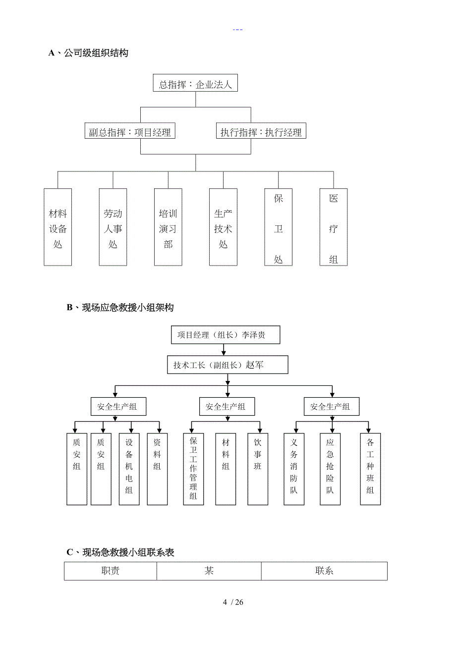 施工安全事故应急处置预案专项方案设计_第4页