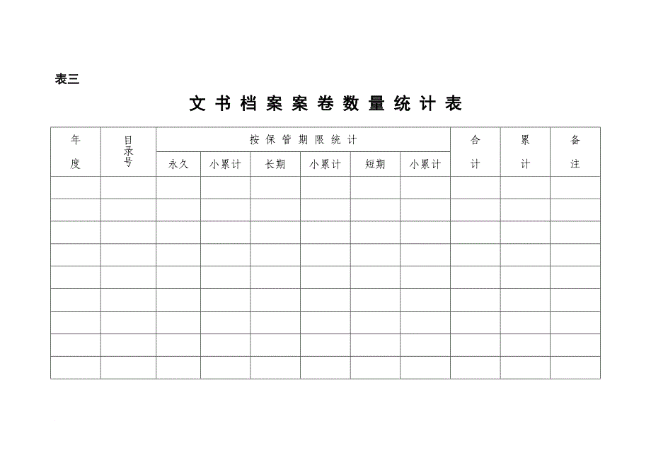 历年档案工作基本情况统计台帐综合档案室_第4页