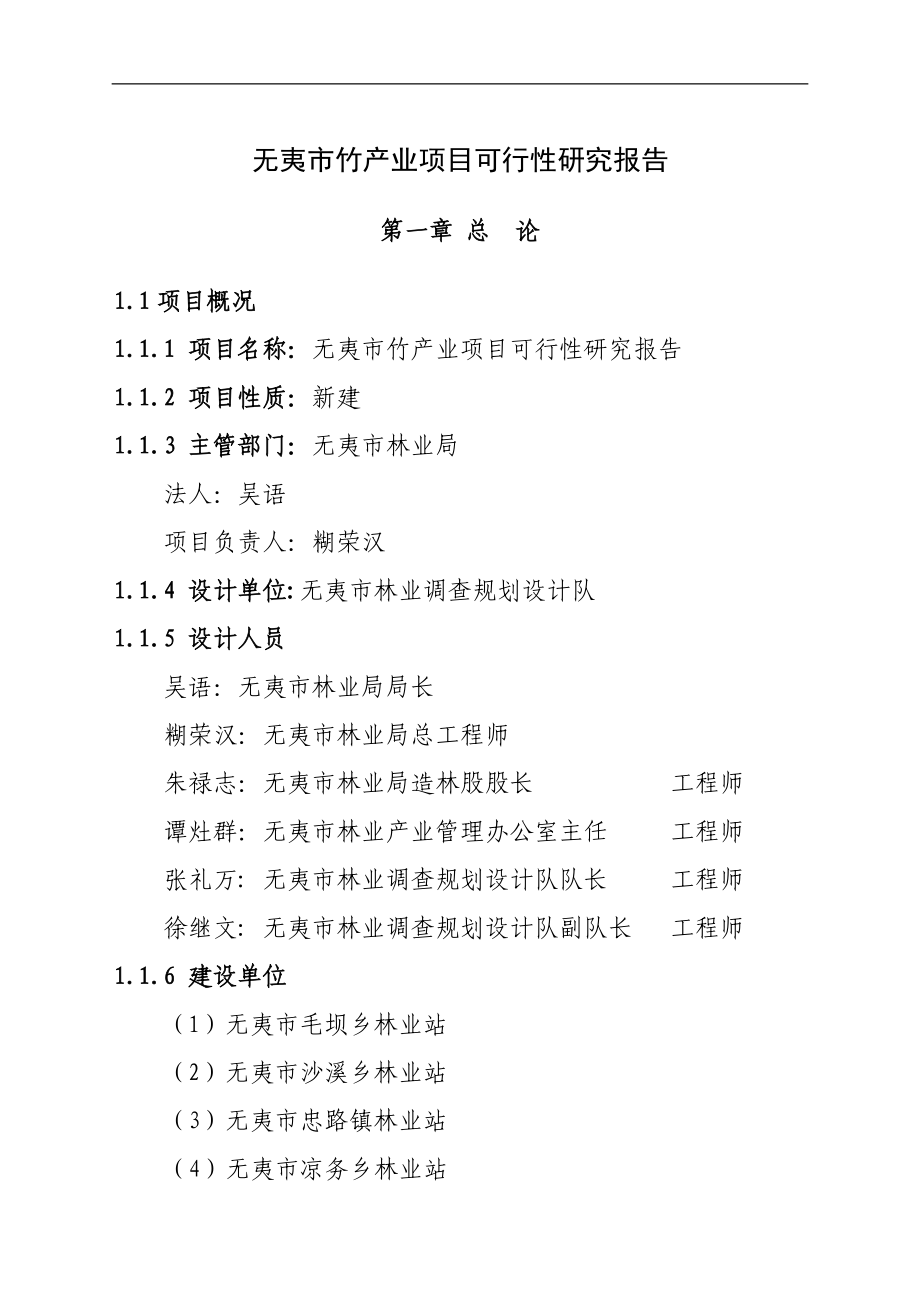 无夷市竹产业项目可行性计划书.doc_第2页