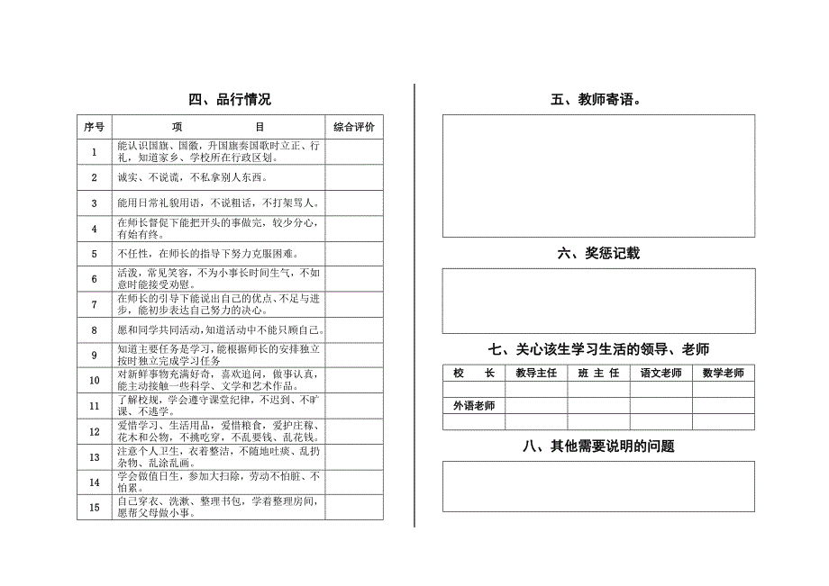 学生个人成长档案(样表)[1]_第2页