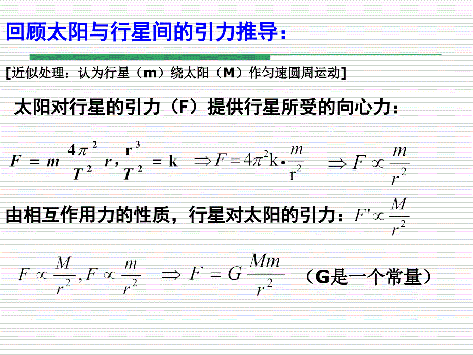 万有引力定律附习题课重力引力关系_第3页