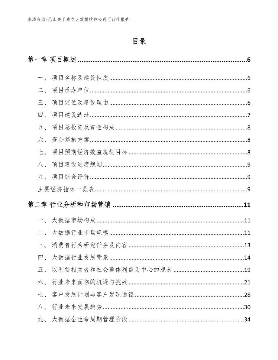 昆山关于成立大数据软件公司可行性报告（范文）_第1页