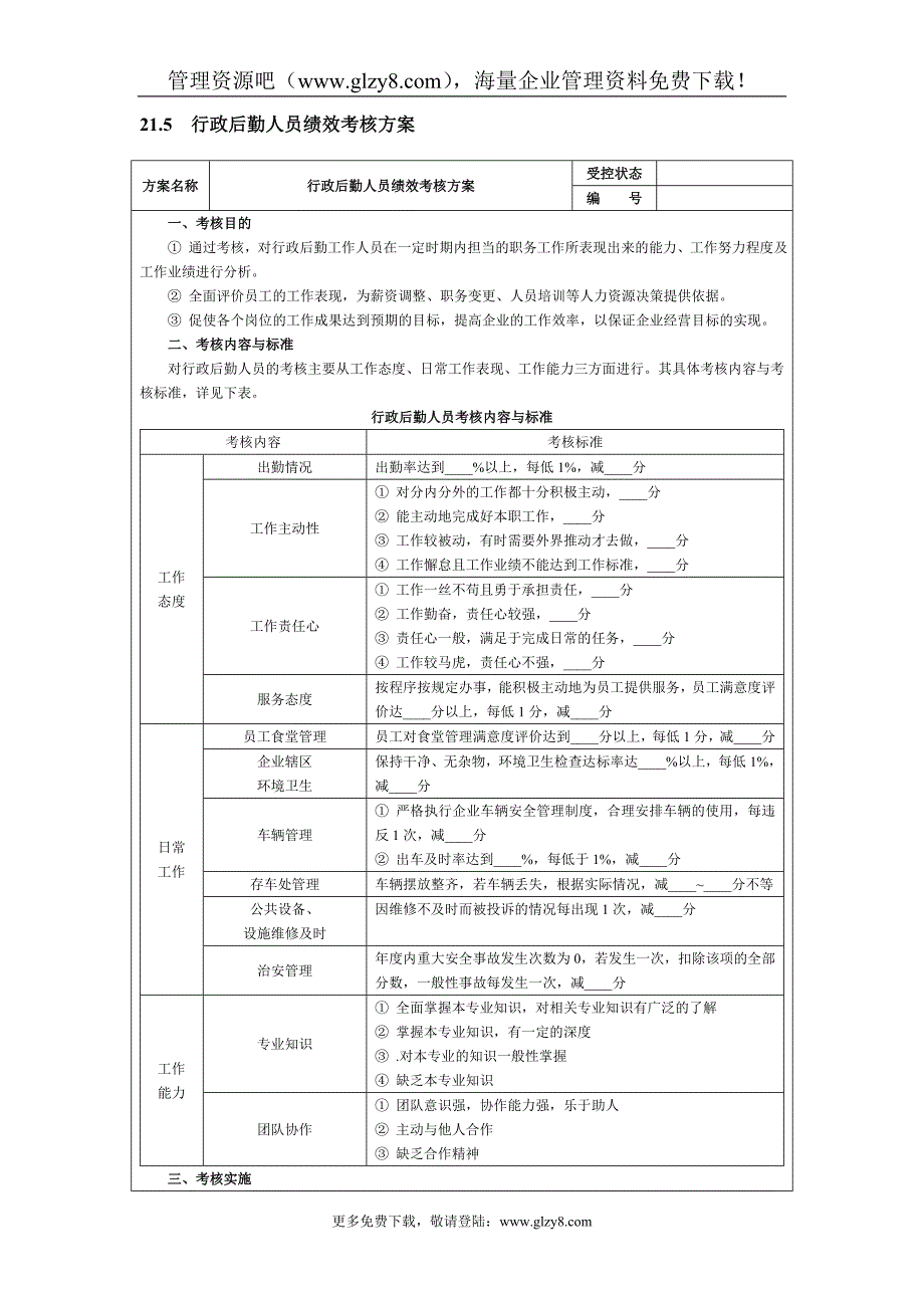 第21章行政后勤人员绩效考核(DOC5)_第4页