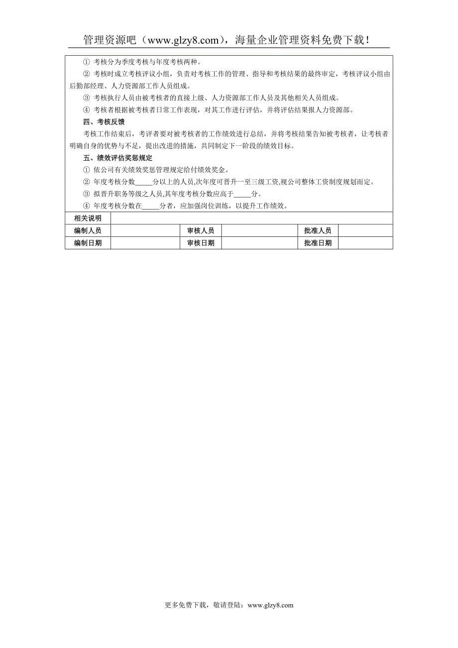 第21章行政后勤人员绩效考核(DOC5)_第5页