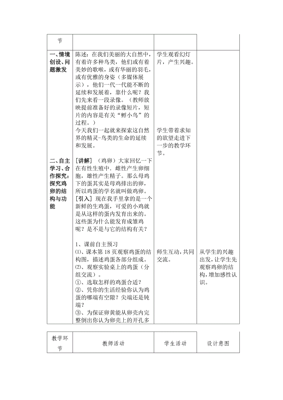 观察鸡卵结构的实验教学案例_第2页