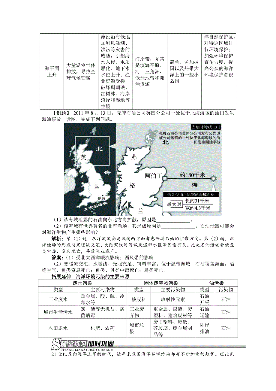 地理人教版选修2学案：课堂探究 第六章第二节海洋环境问题与环境保护 Word版含解析_第2页