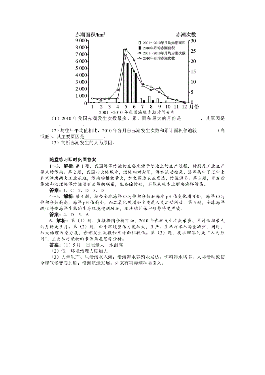 地理人教版选修2学案：课堂探究 第六章第二节海洋环境问题与环境保护 Word版含解析_第4页