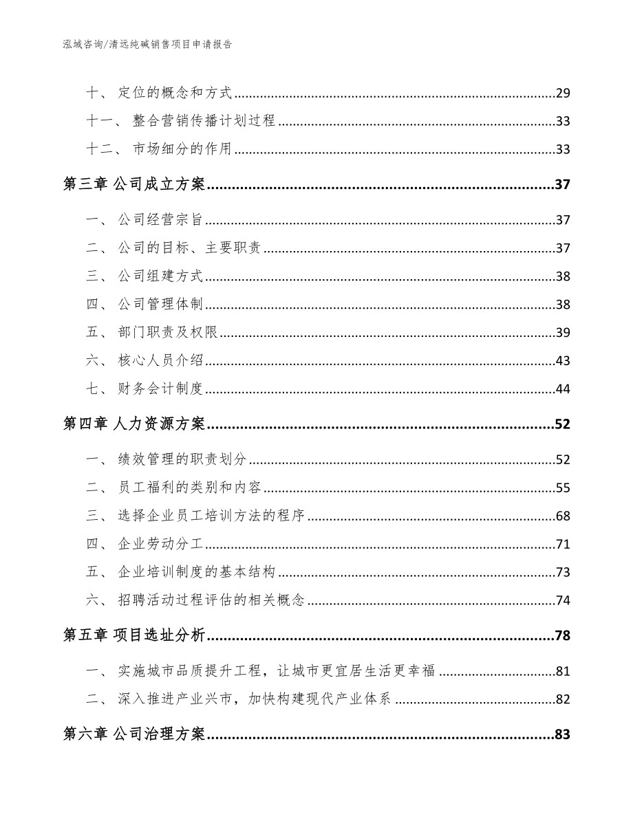 清远纯碱销售项目申请报告（范文）_第2页