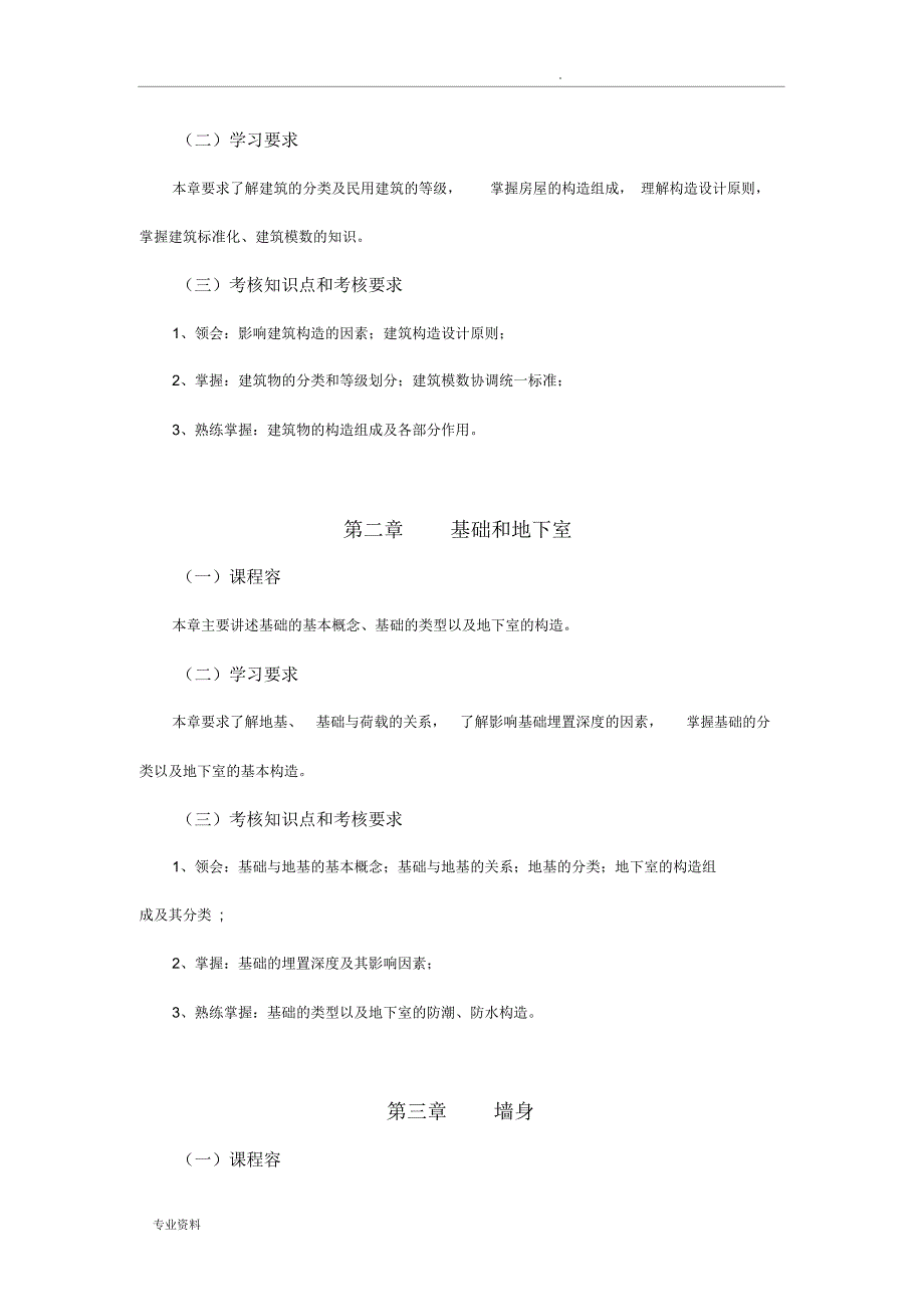 房屋建筑学高纲_第4页