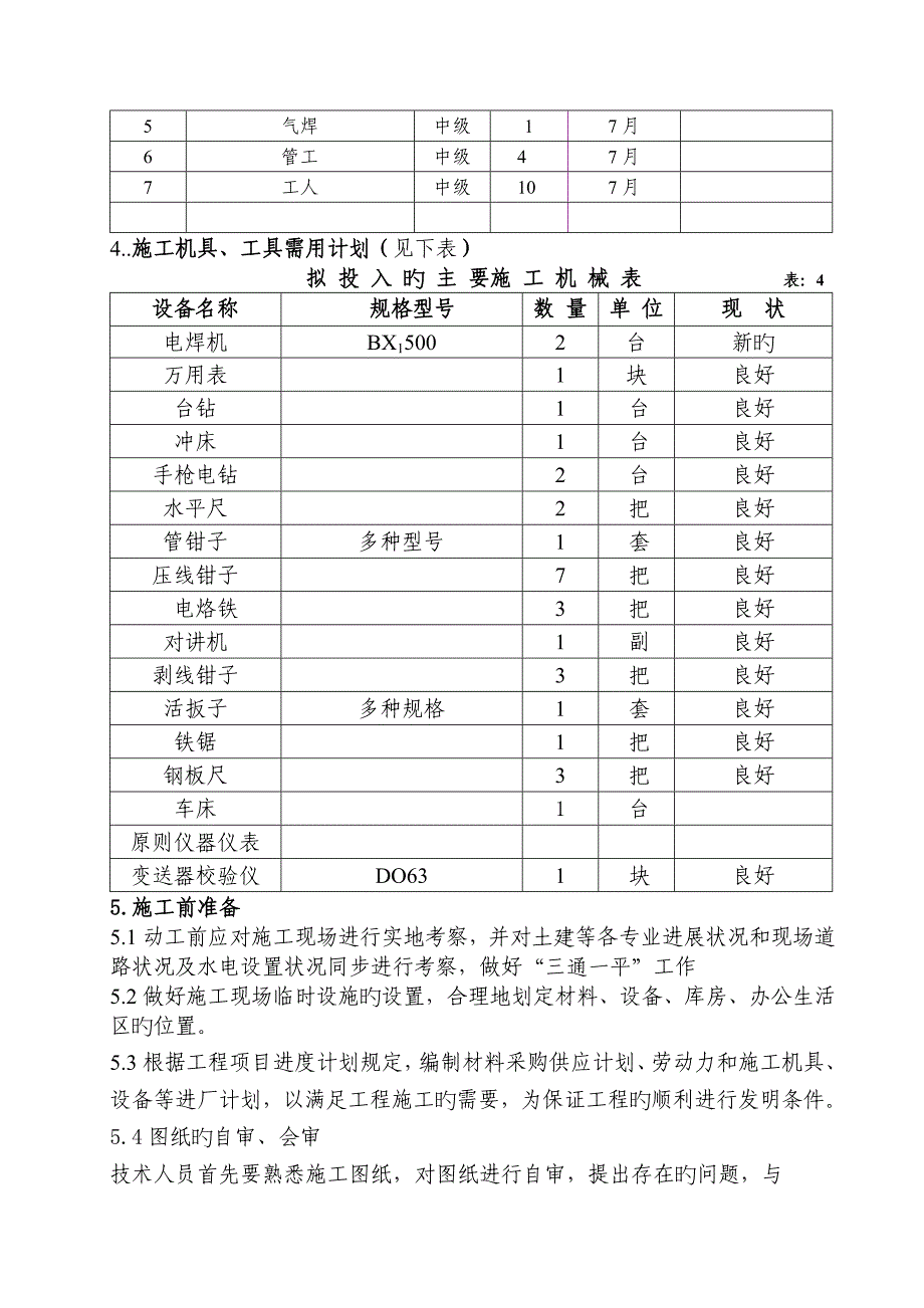 工业电气自动化仪表安装调试施工方案_第4页