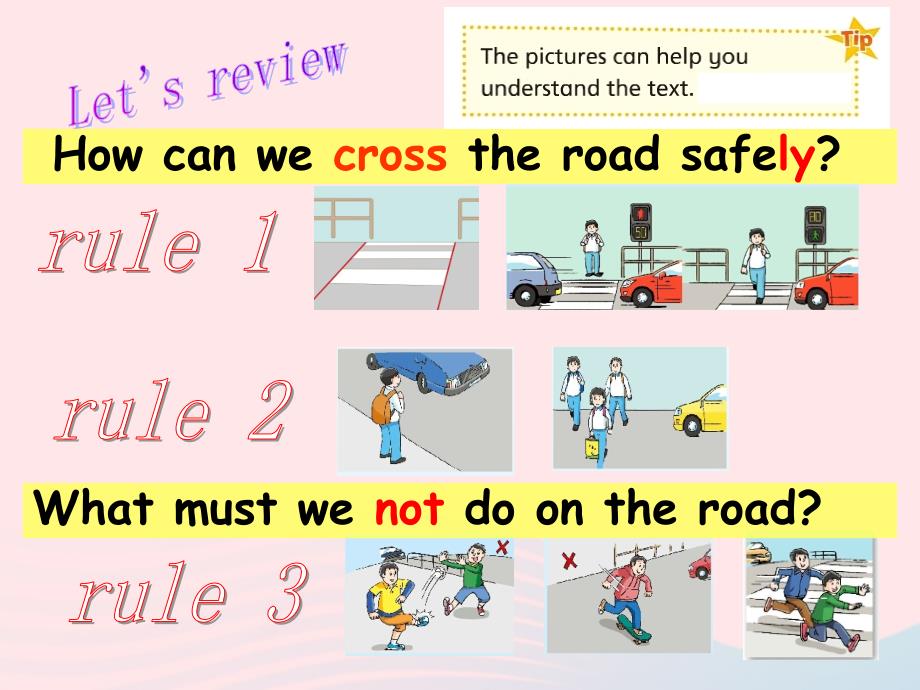 最新六年级英语下册Unit4RoadsafetyGrammartimeFuntime课件新版牛津译林版牛津版小学六年级下册英语课件_第4页