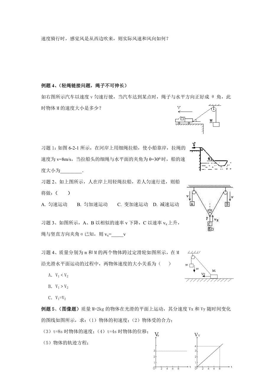 物理必修2曲线运动经典分类例题_第5页