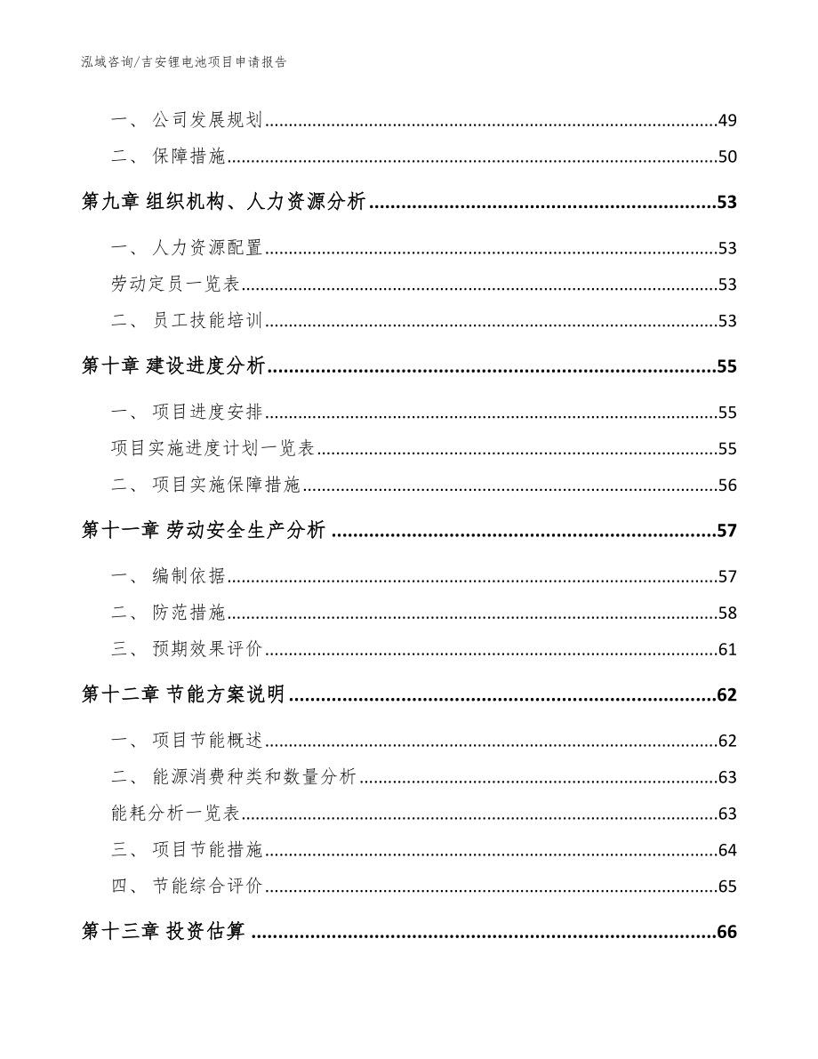 吉安锂电池项目申请报告_范文模板_第4页