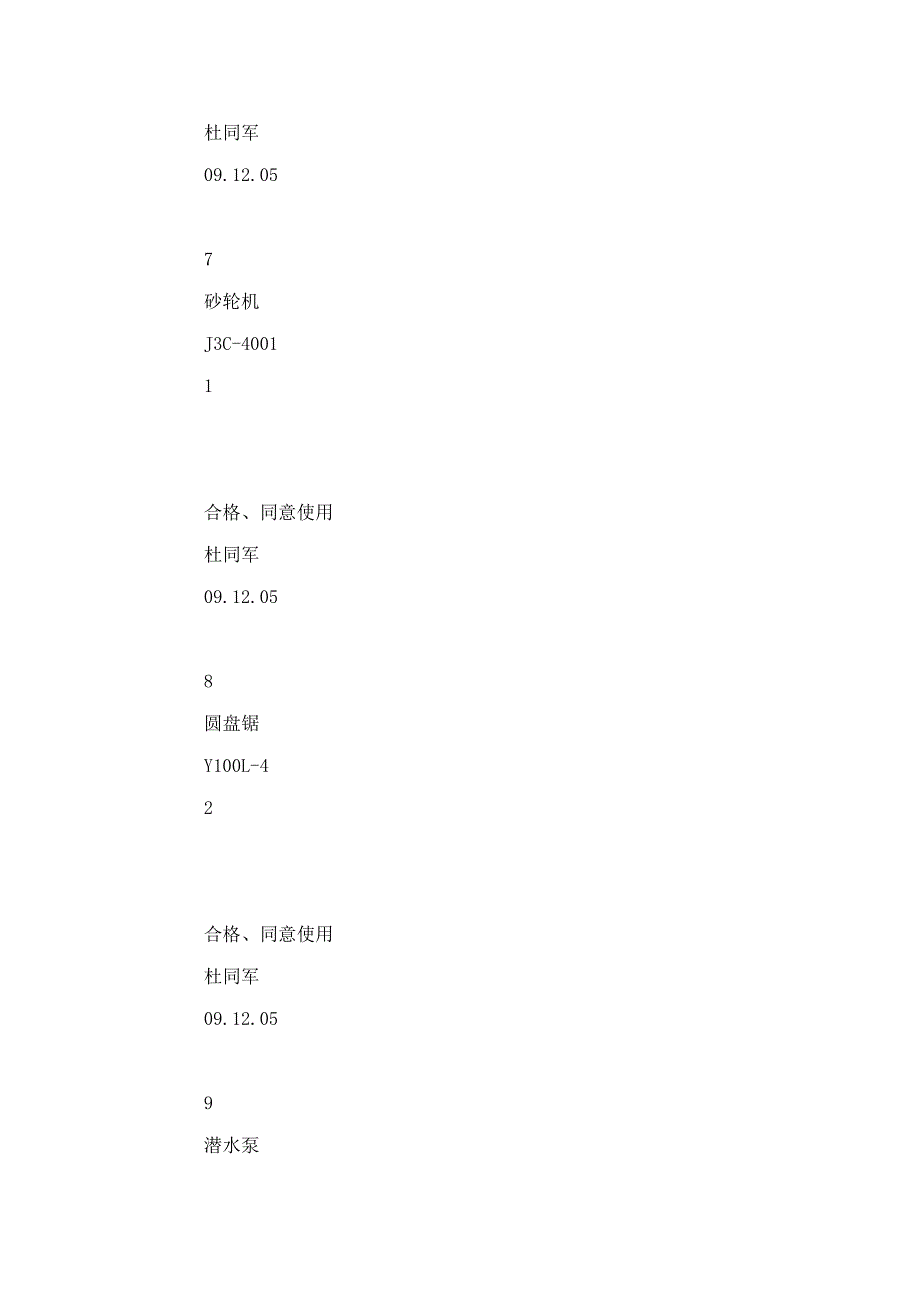 施工机具及配件进场查验登记表.doc_第4页