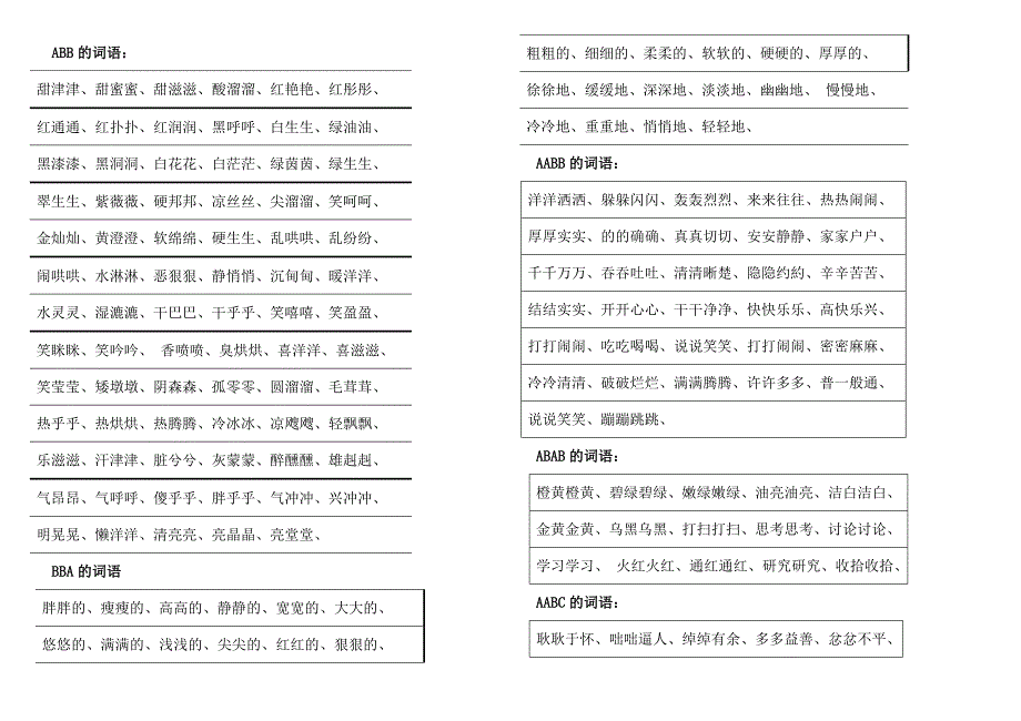 小学三年级语文词语积累_第1页