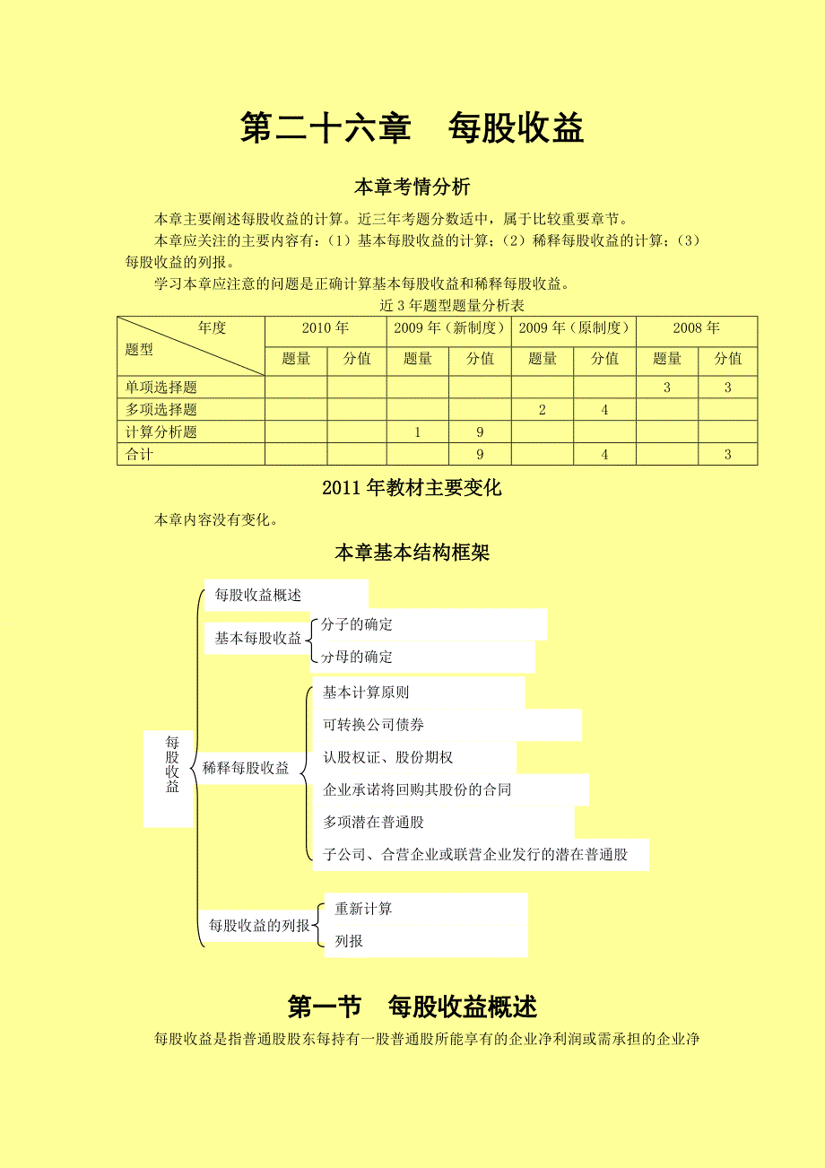 注册会计师每股收益_第1页