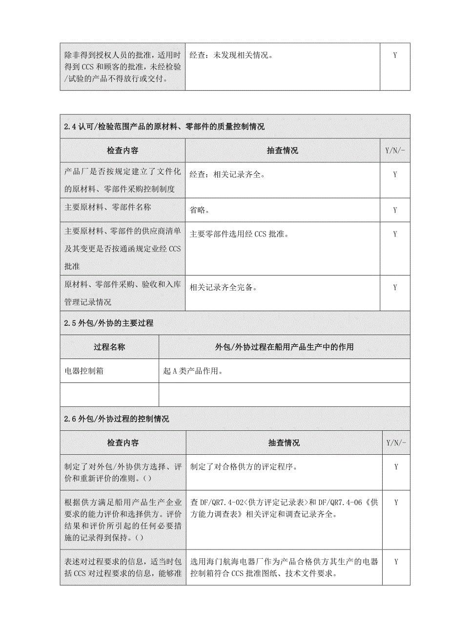 CCS船用产品厂质量管理体系评价报告_第5页