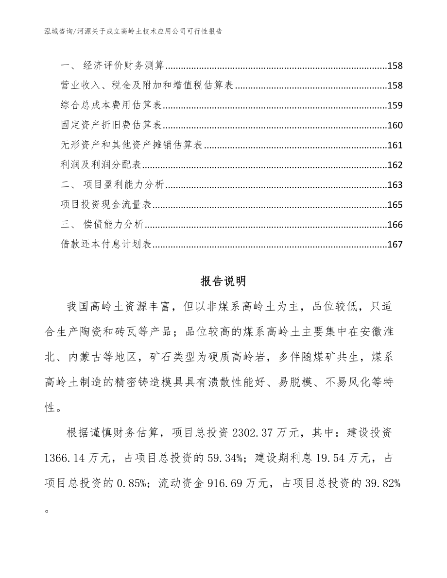 河源关于成立高岭土技术应用公司可行性报告参考范文_第4页