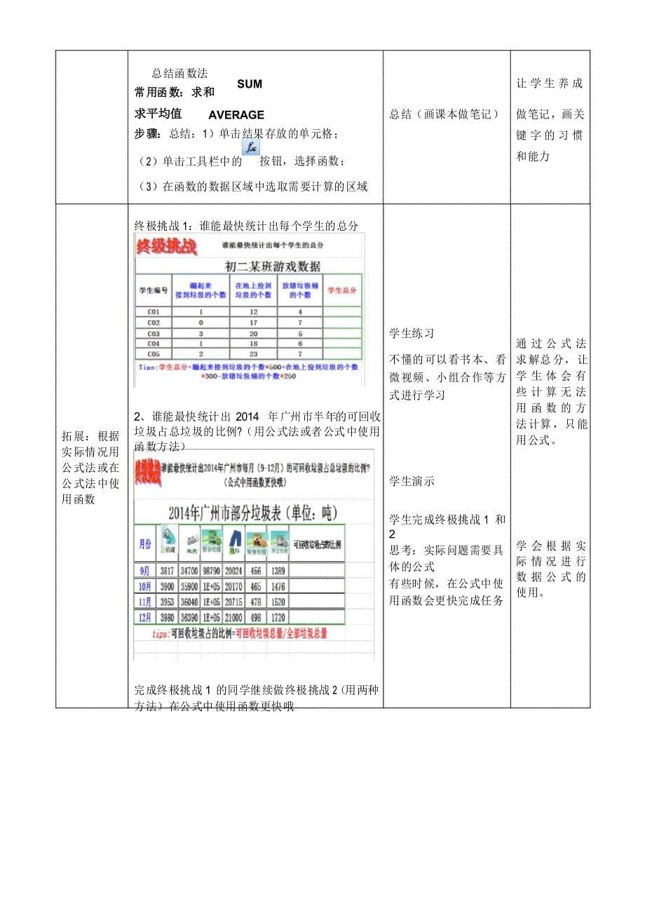 新世纪版七年级下册 信息技术 1.5数据计算--公式和函数 教案_第5页