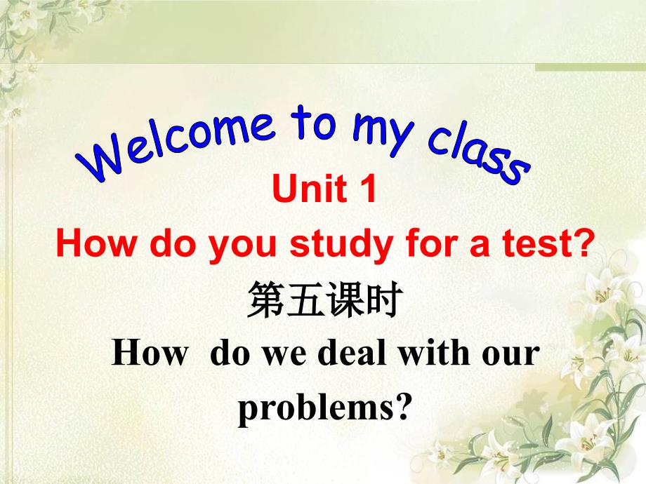 湖北省孝感市九年级英语下册Unit1Howdoyoustudyforatest课件人教新目标版_第1页