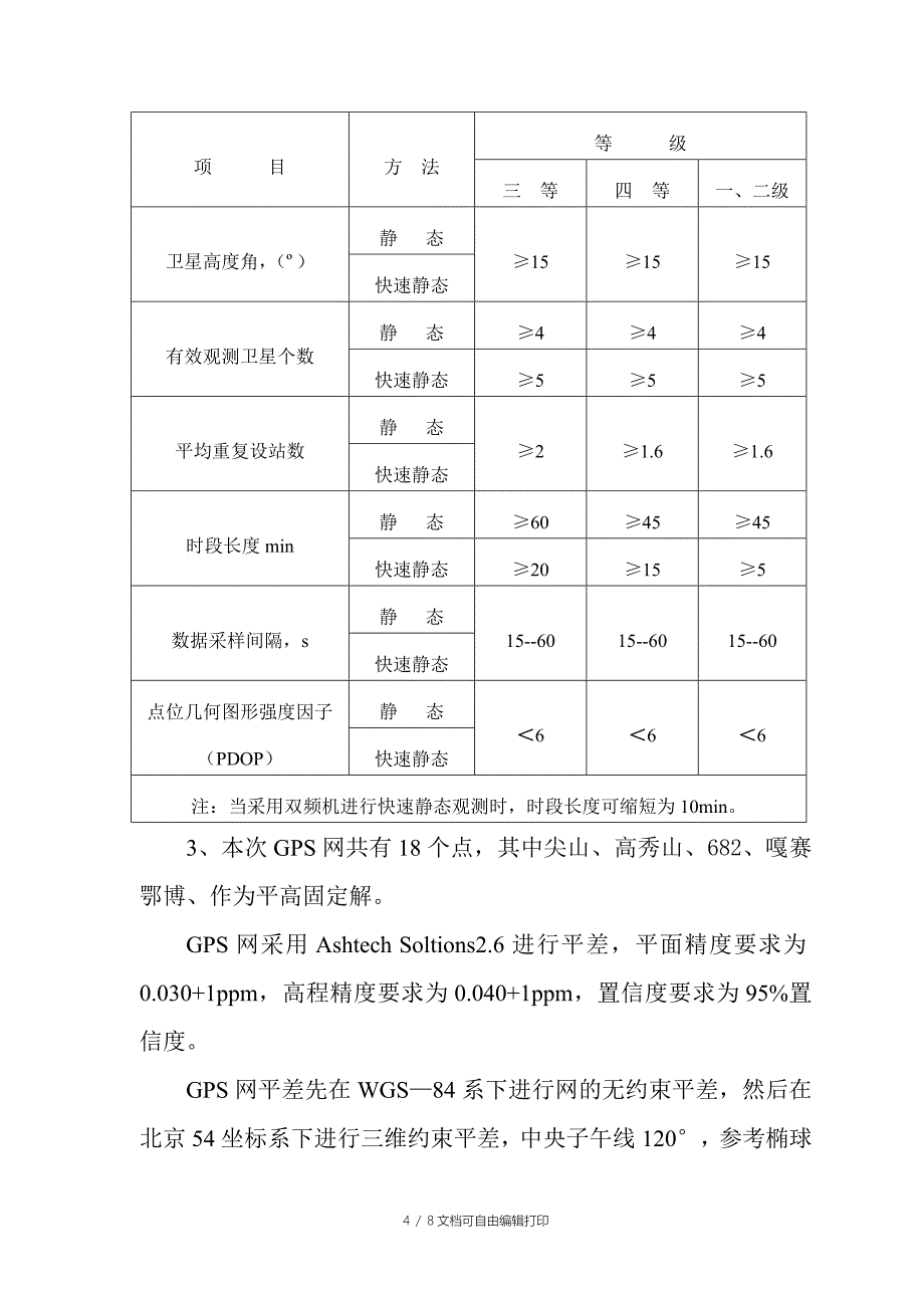 E级GPS网测量工作技术总结_第4页